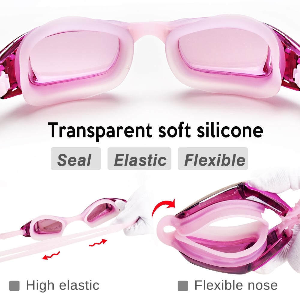 Snowledge Pink-Adult-Swimming Goggles （swim-goggle-adult-pink ） - Snowledge